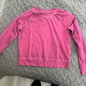 Pink Cropped Long Sleeve Gap tshirt